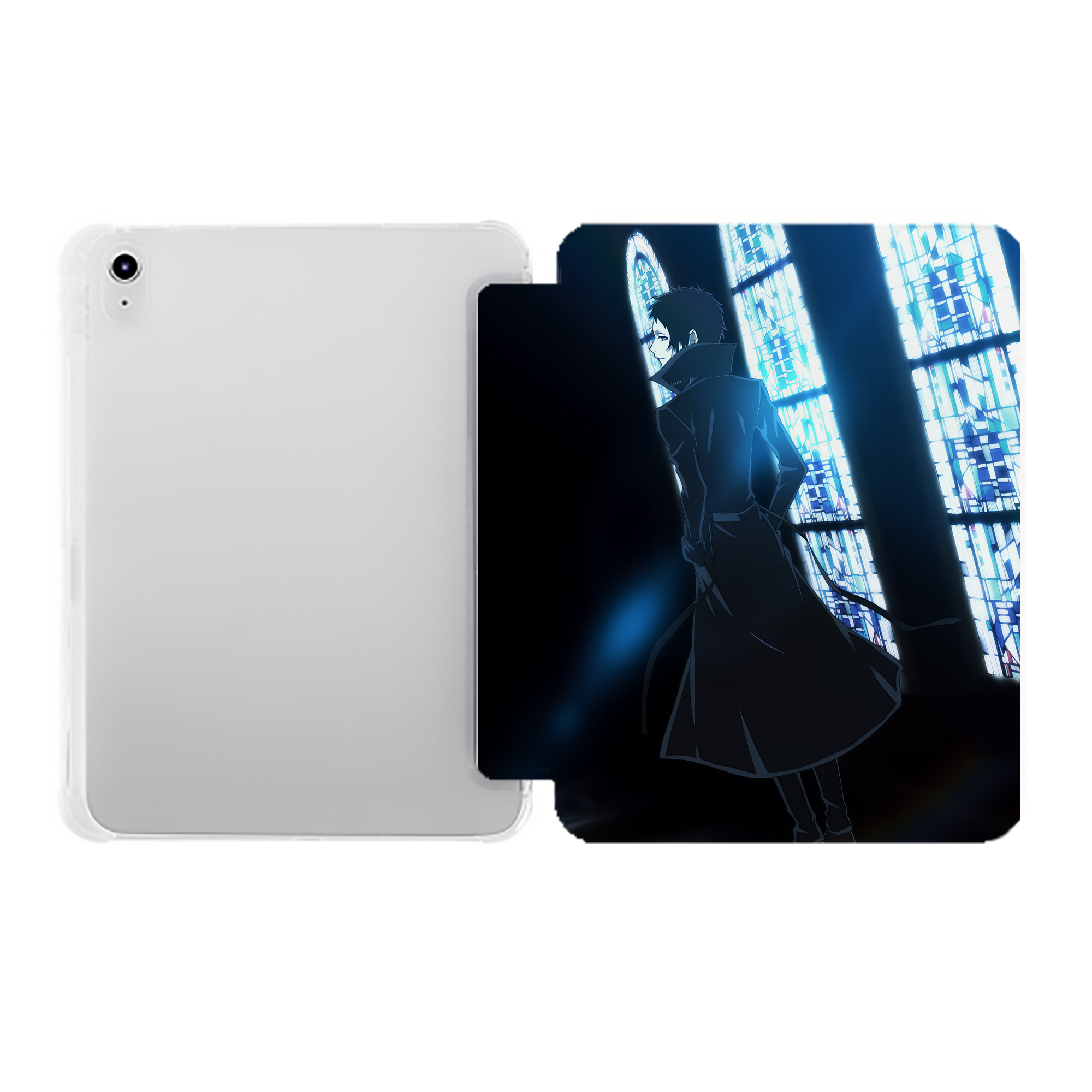 （画像用） 文豪ストレイドッグス Bungo Stray Dogs IPad ケース ペン収納付き 三つ折りスタンド PUレザー×シリコン 対応機種9.5/10.5/10.9インチ
